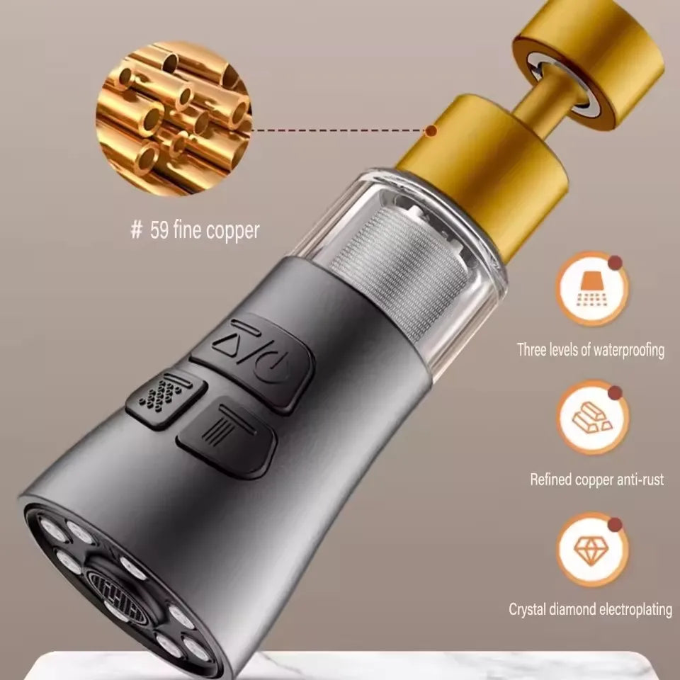 Kitchen Faucet Extender With Filter Function Universal 360° Rotate Aerator Splash Filter Washbasin Faucet Bubbler Nozzle Aerator