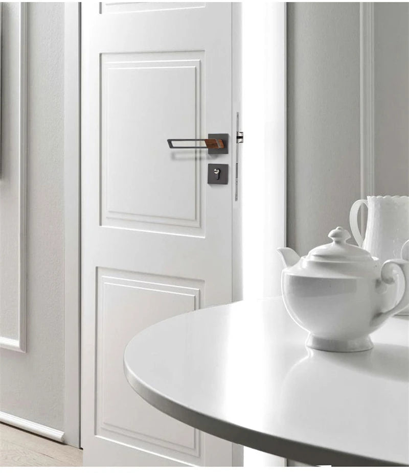 Interior Zinc Alloy Silent Anti-theft Door Lock Security Mute Door Handle Split Locks Home Renovation Hardware Accessories