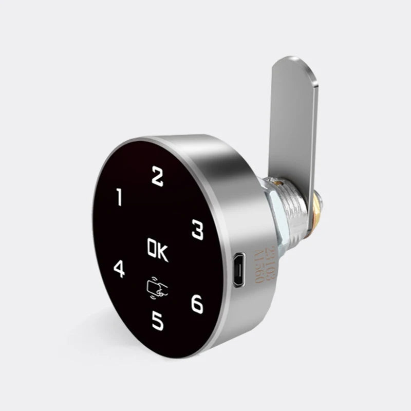 Touch Keypad Digital Password RFID IC Card Cabinet Drawer Lock with metallic design and USB port