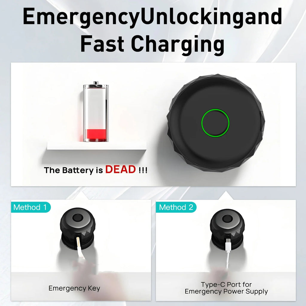 Fingerprint Door Lock Smart Door Knob, Smart Lock Biometric Keyless Entry Door Lock for Home Offices Front Door with App Control