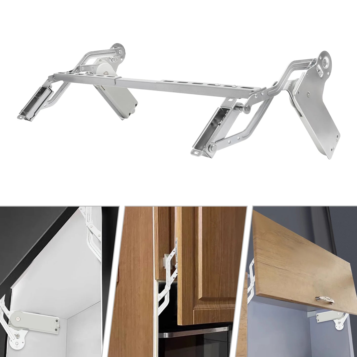 Hydraulic Buffer Cabinet Door Hinges, Adjustable Mounting Hinges, Arm Mechanism Hinges Suitable for Doors Weighing 7.72-8.82 lbs
