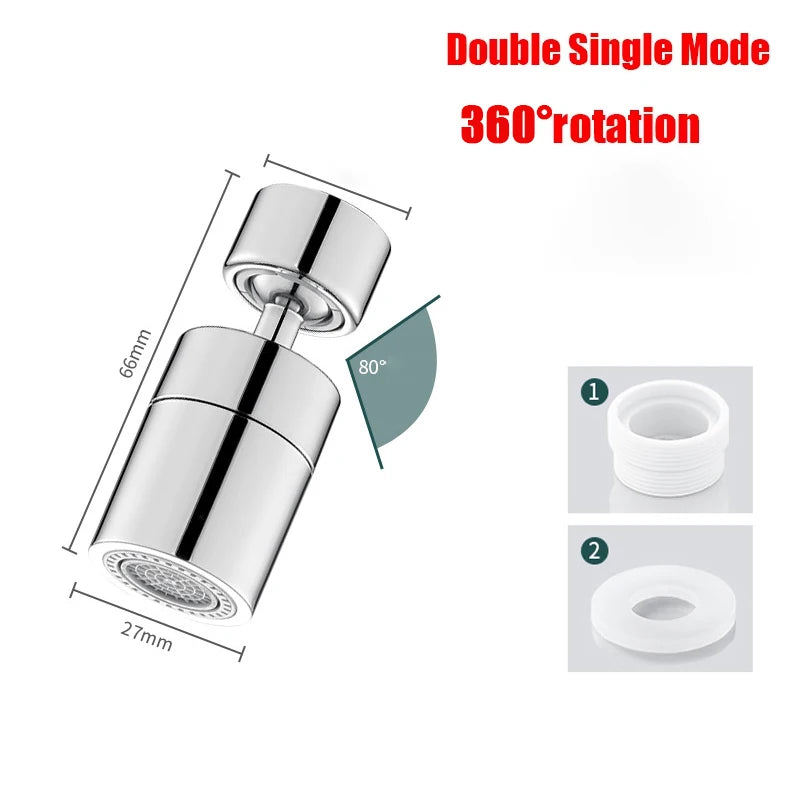 Kitchen Faucet Spray Head Filter Adjustable 360° Rotary Splashback Tap Nozzle Bubbler Kitchen Sink Faucet Aerator Bathroom Fit