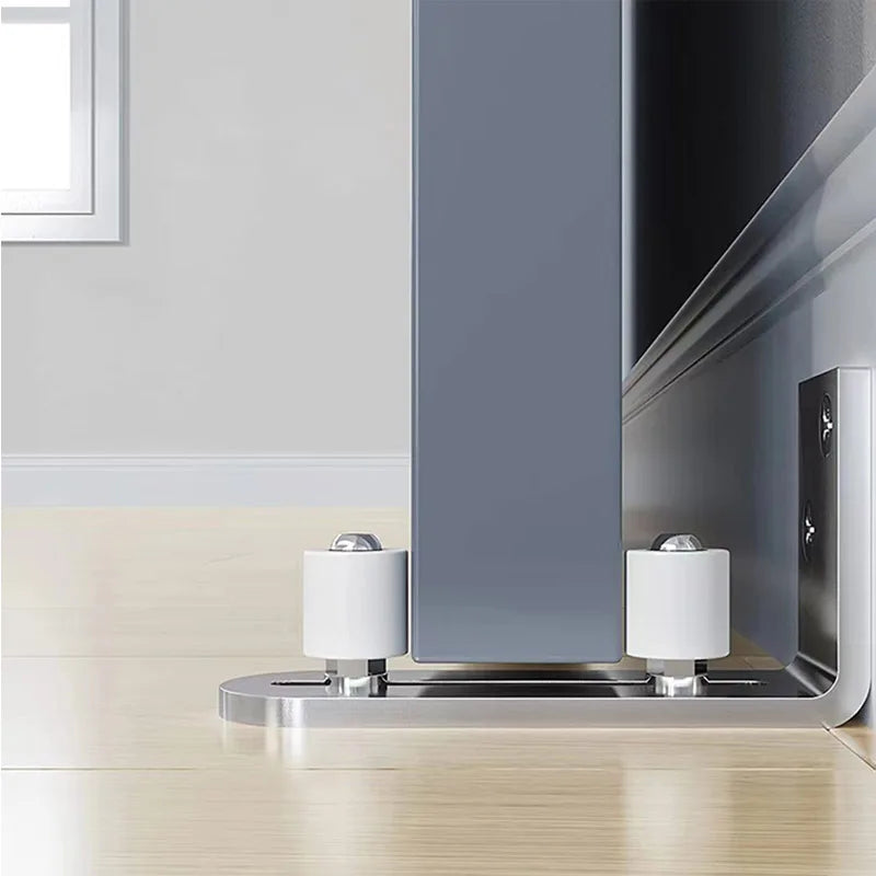 Stainless Steel Swing Stop Anti-shaking Door Stop Barn Door Double Pulley Lifting Rail Push Pull Accessories Ground Guide Hardwa