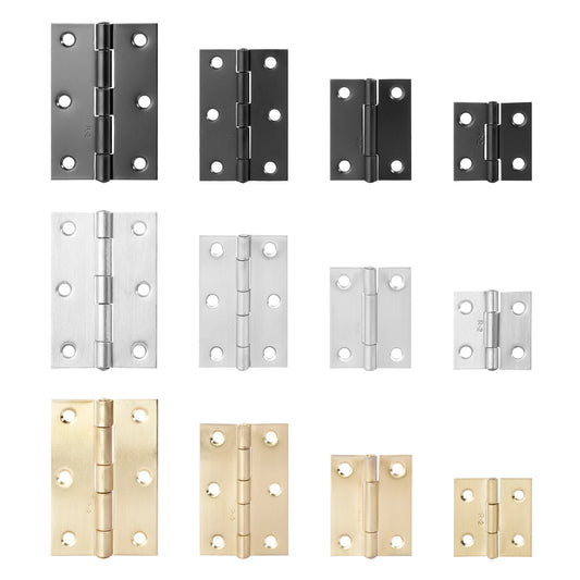2pcs Stainless Steel Hinge 270 Degree Folding Black Small Hinges Cabinet Door Hinges for Kitchen Cupboard Wooden Box Furniture