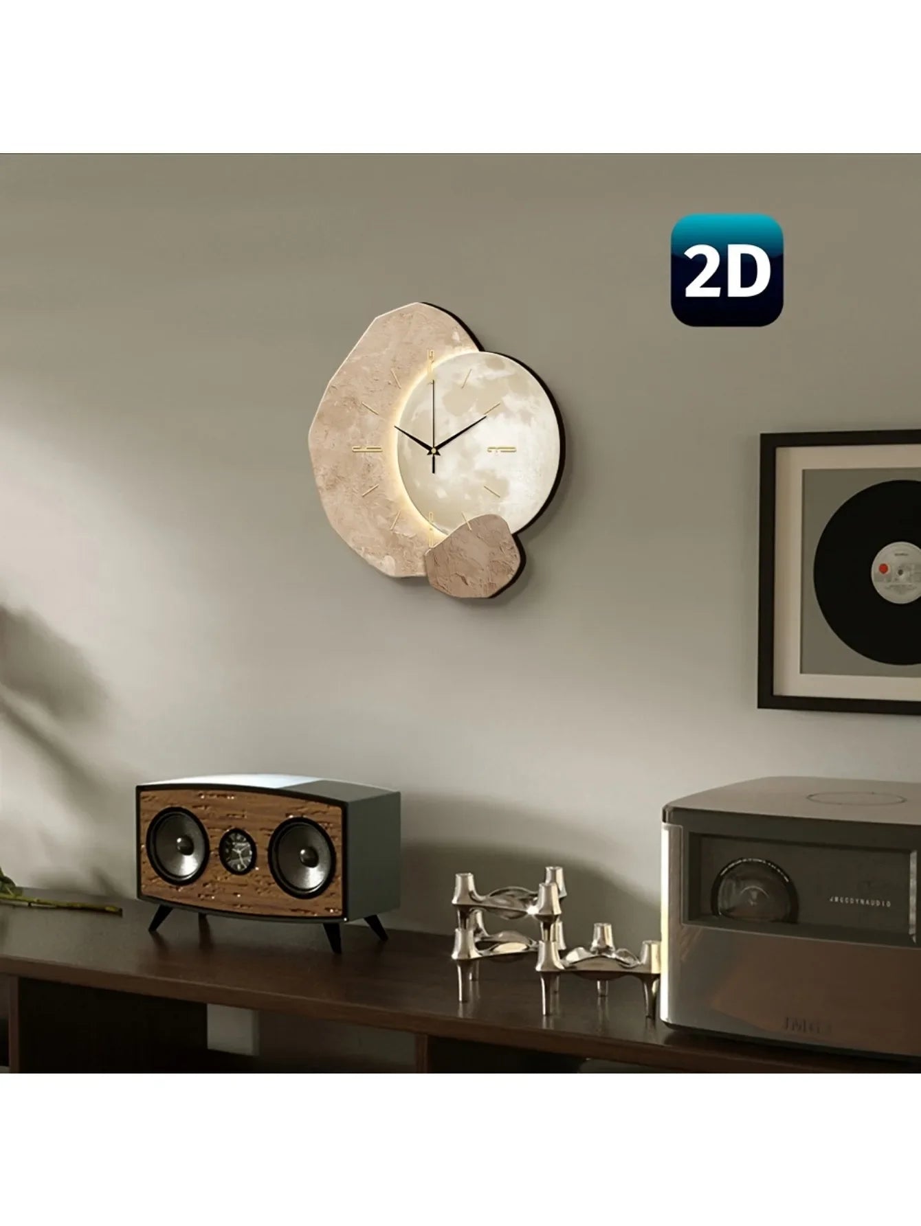 Bedroom Wall Clock | Decorative Wall Clock | Wooden Structure Mother's Day Wedding Decoration Friend Birthday Gift