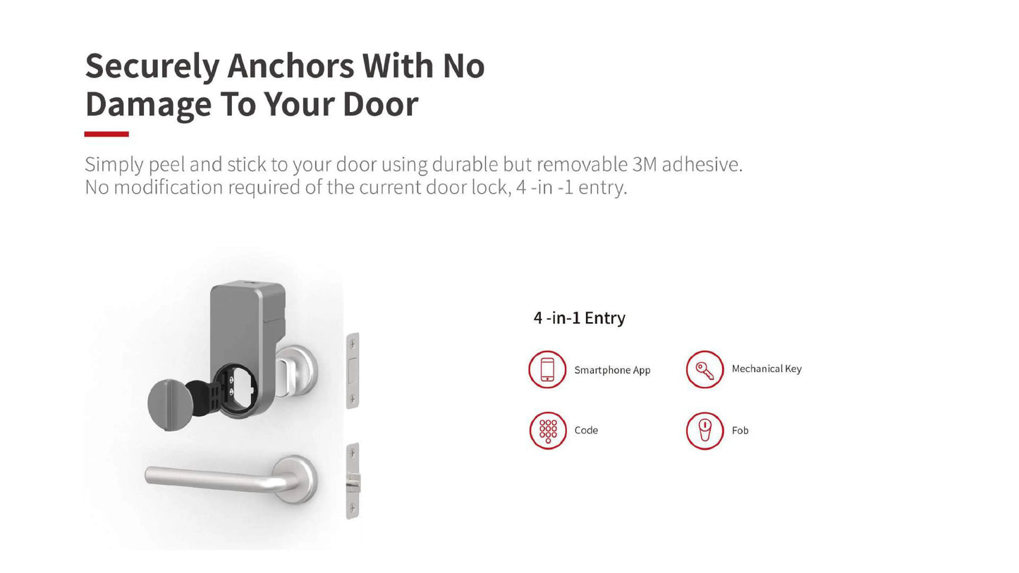 RAYKUBE A1 Ultra Tuya BLE Intelligent Electronic Door Lock with Wireless Fingerprint Keypad Lock FPT1 Punch-free installation