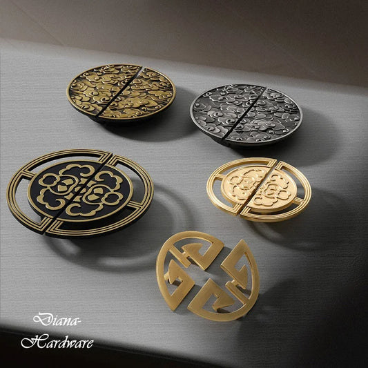 Handles for Furniture Retro Half Circle Cabinet Door Handles Wardrobe Drawer Pulls Decoration Hardware Kitchen Cabinet Handles