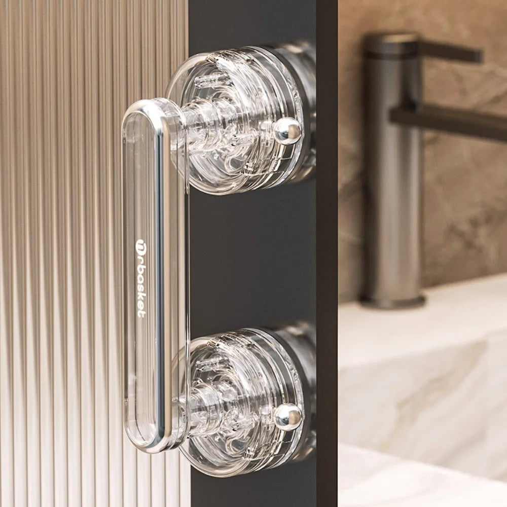 Anti-slip Sliding Door Handle Waterproof Suction Cup Door Handle Bathroom Removable Wardrobe Door Handle