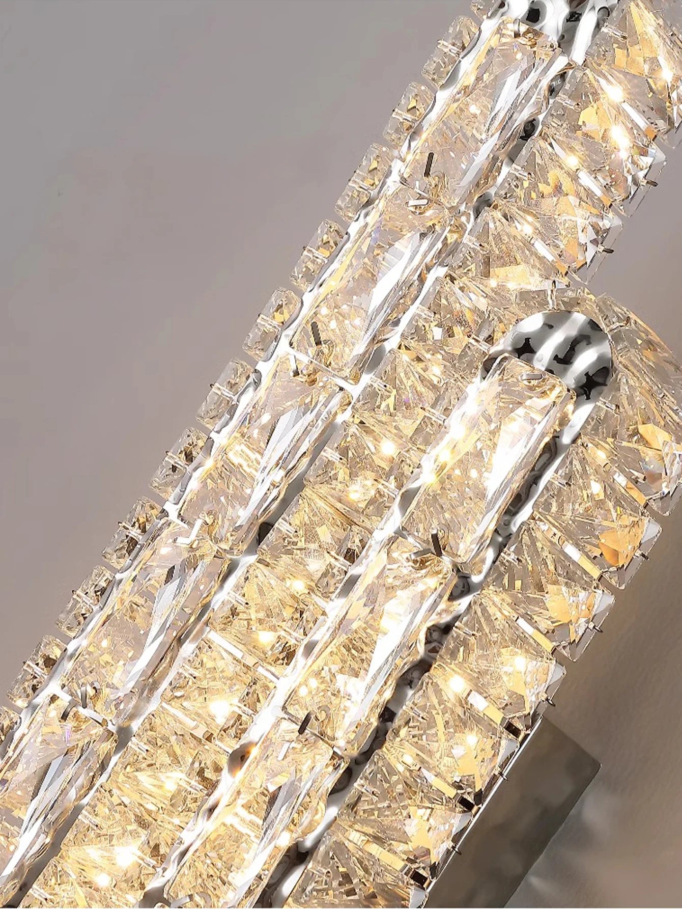 Gold/Silver Wall Lamp crystals strip interior wall light for living room background bedside corridor decoration wall