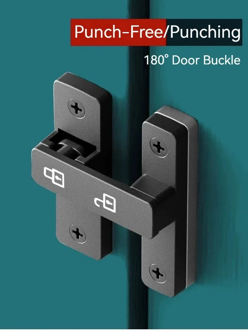 Door Lock 90/180 Degree Barn Bolt Cast Stainless Steel Hook Latch Window Cabinet Locks with Screws Right Angle Sliding Gate Lock