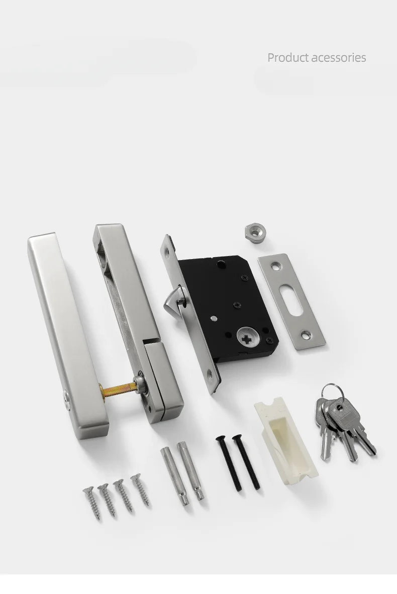 New Family Safety Sliding Door Lock Modern Simple Solid Wood Door Lock Hook Lock Toilet Black Sliding Door Lock Furniture Lock