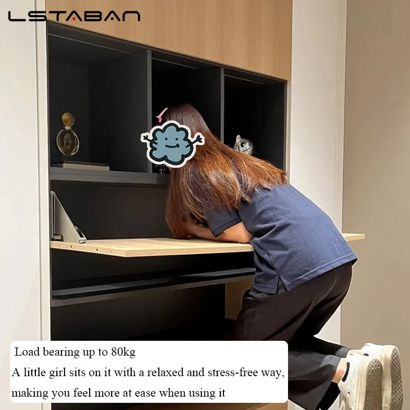 Downward Flipping Cabinet Door Support 80kg Stainless Steel Bracket Desk Flip Table Top Connection Pull-Down Hinge