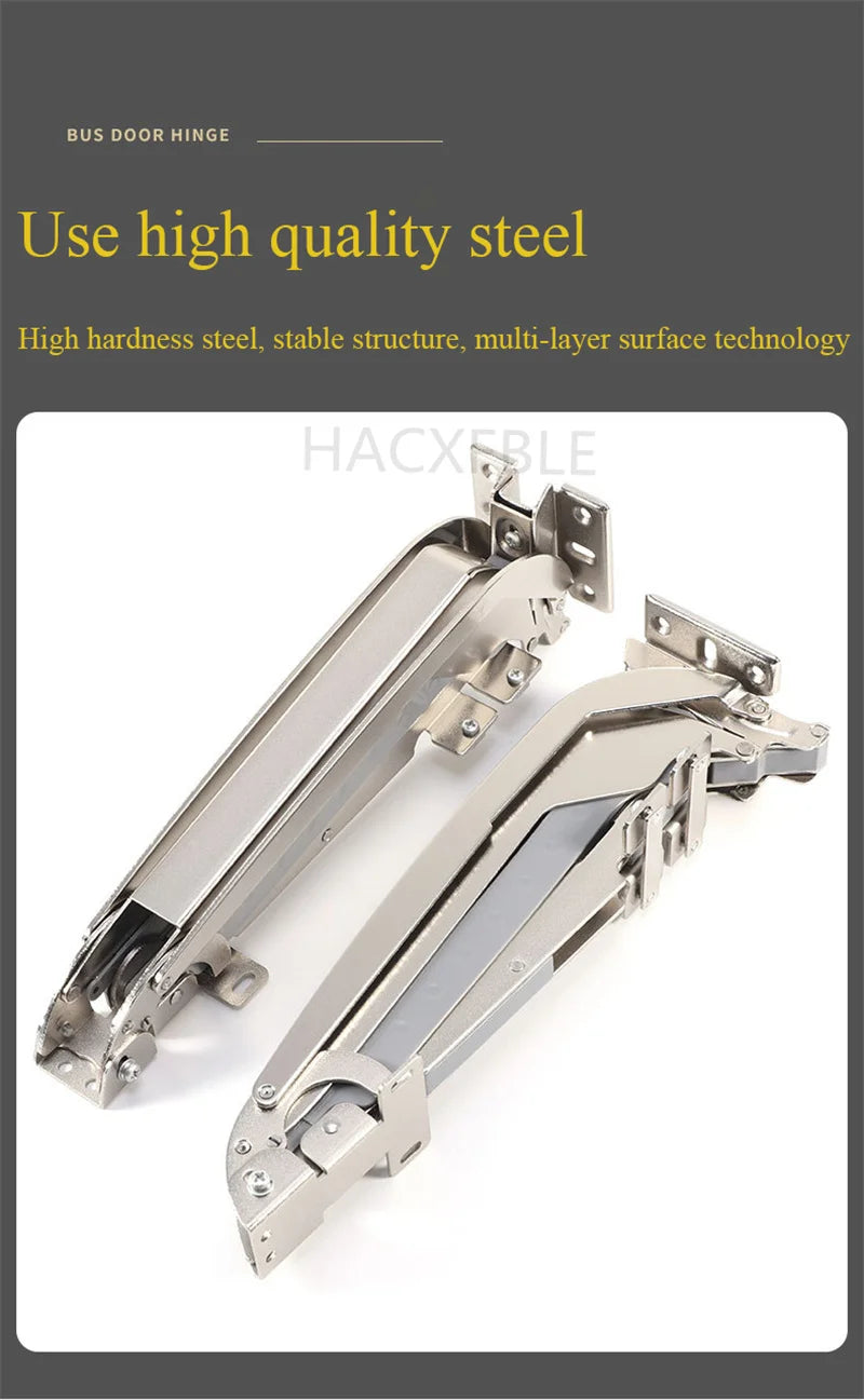 Cabinet Bus Door Hinges Wardrobe Folding Silent Slide Rail Lateral Swing Opening Damping Buffer Door Hinge Furniture Hardware