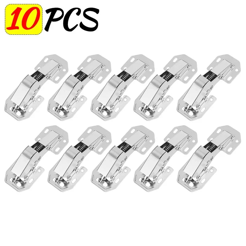 10/1PCS Cabinet Hinges 90 Degree No-Drilling Hole Hydraulic Buffer Hinge Soft Close Concealed Cupboard Door Furniture Hinges