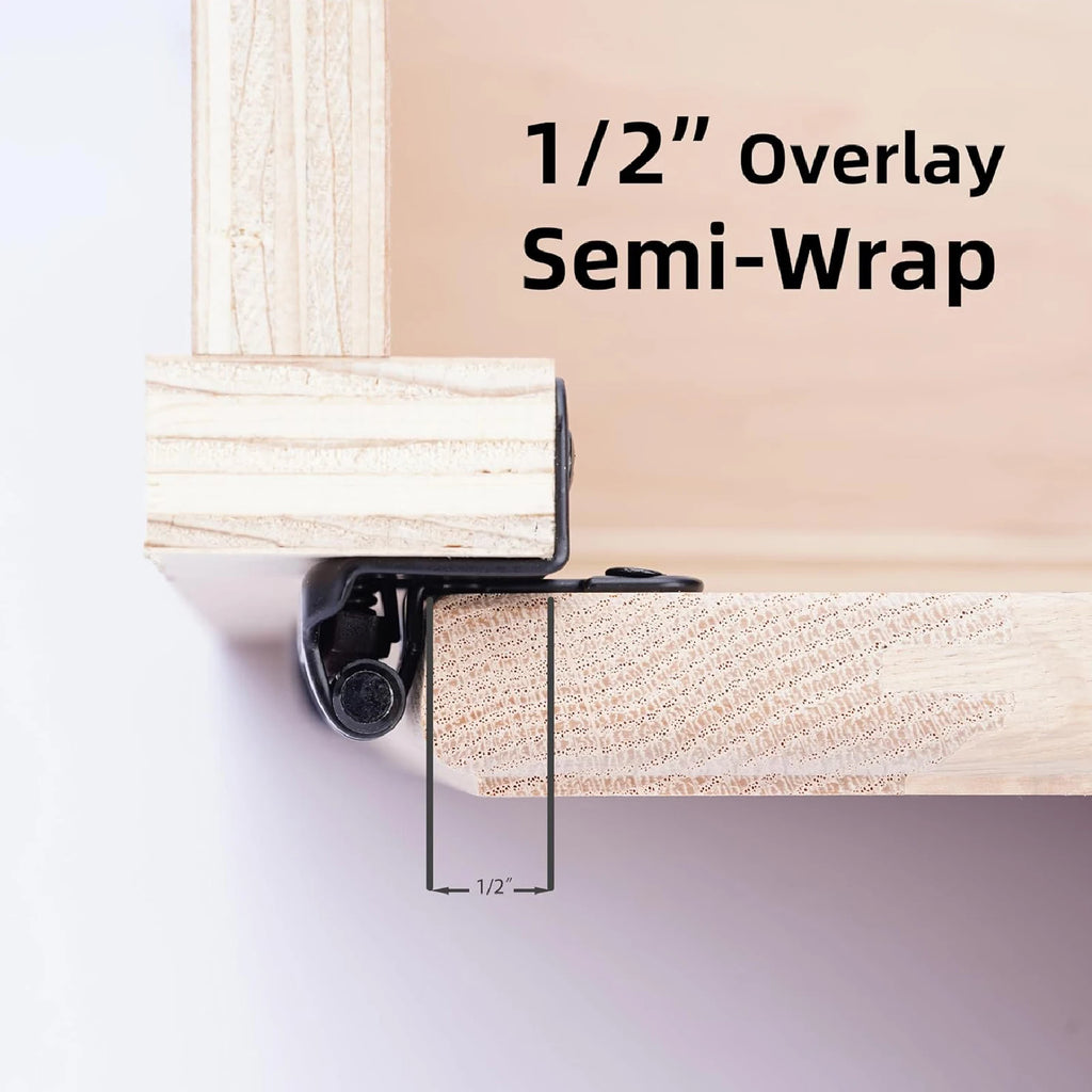 Viladepot 1/2" Cabinet Hinges 10PCS Hidden Sprung Kitchen Room Cabinet Hinges Matte Black Furniture Hardware