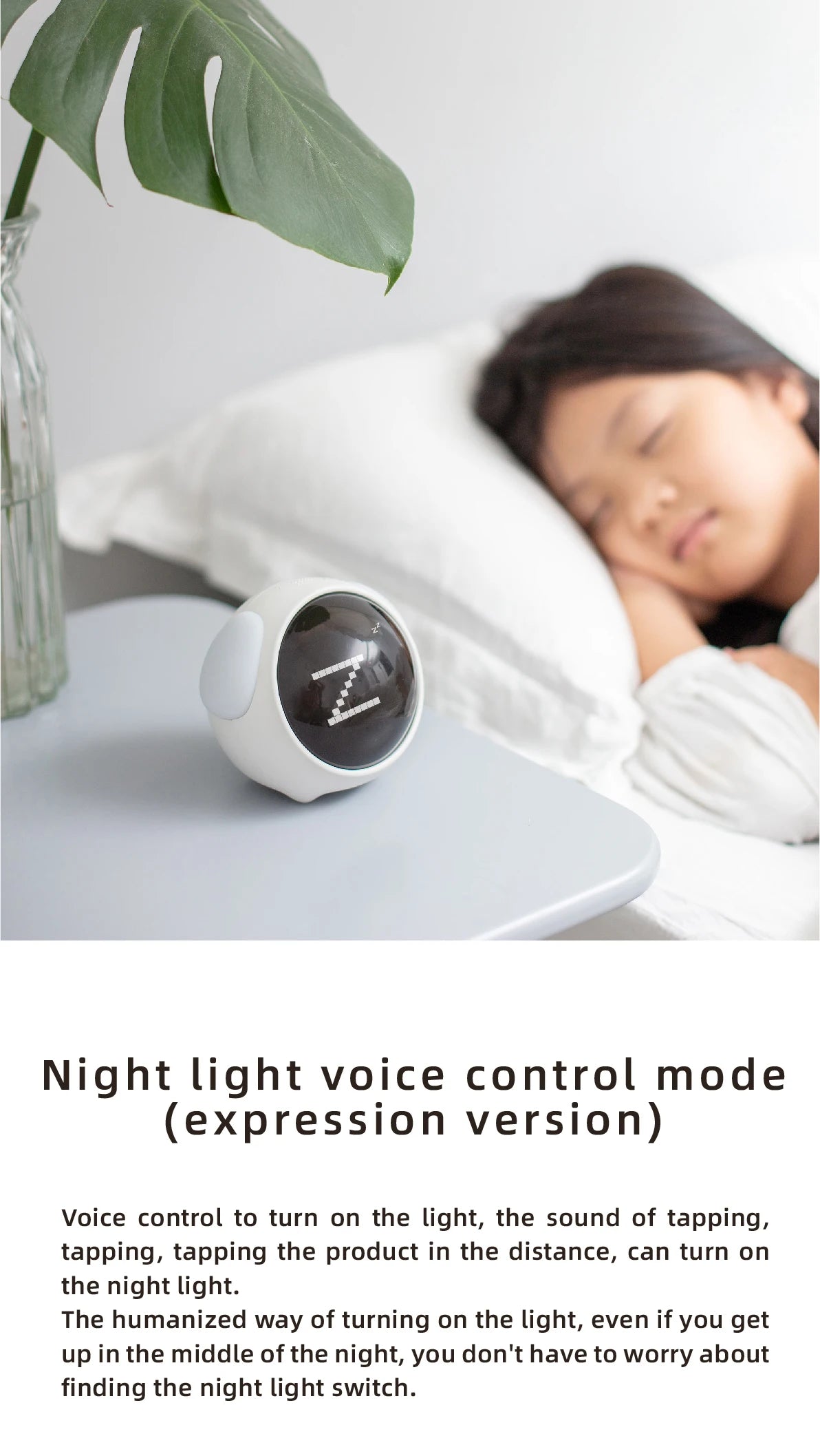 Child Alarm clock Digital Emotion Table Clock WIth Light Cute Cartoon Alarm Clock For Kids