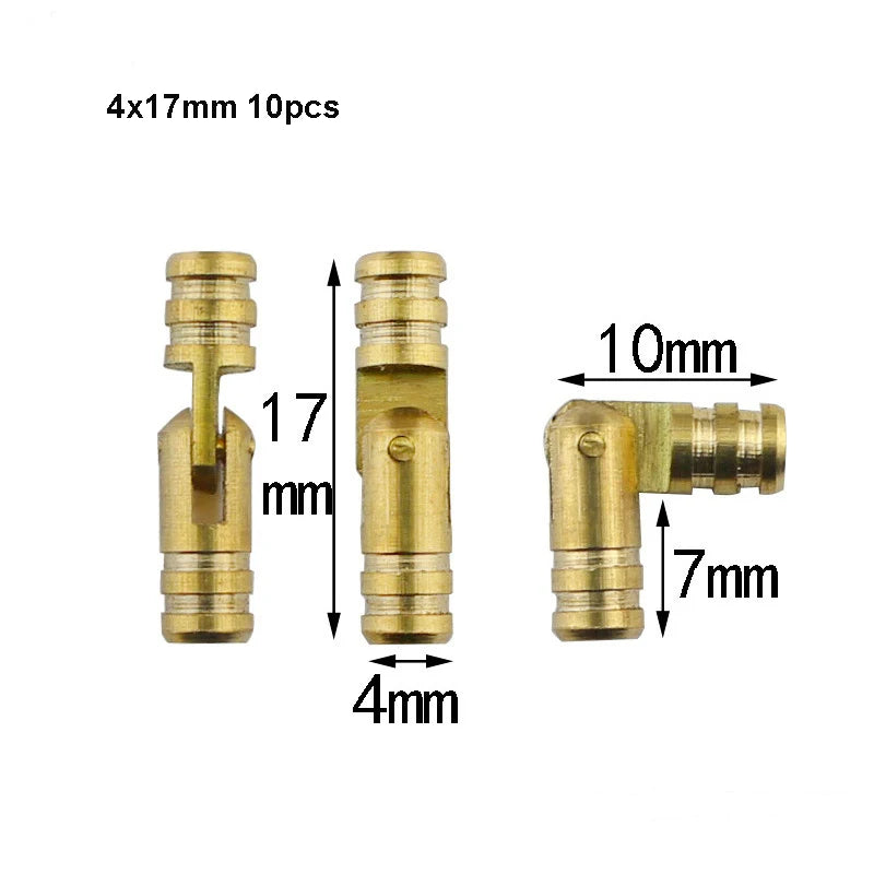 10Pcs Copper Barrel Hinges Cylindrical Hidden Cabinet Concealed Invisible Brass Hinges For Jewelry Box Case Furniture Hardware