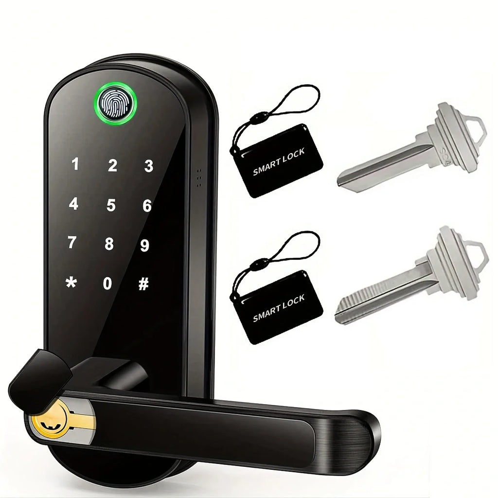 Smart Fingerprint Door Lock App Remote Control Keyless WIFI Digital Touchscreen Lock NFC IP67 Waterproof with 2 IC Cards