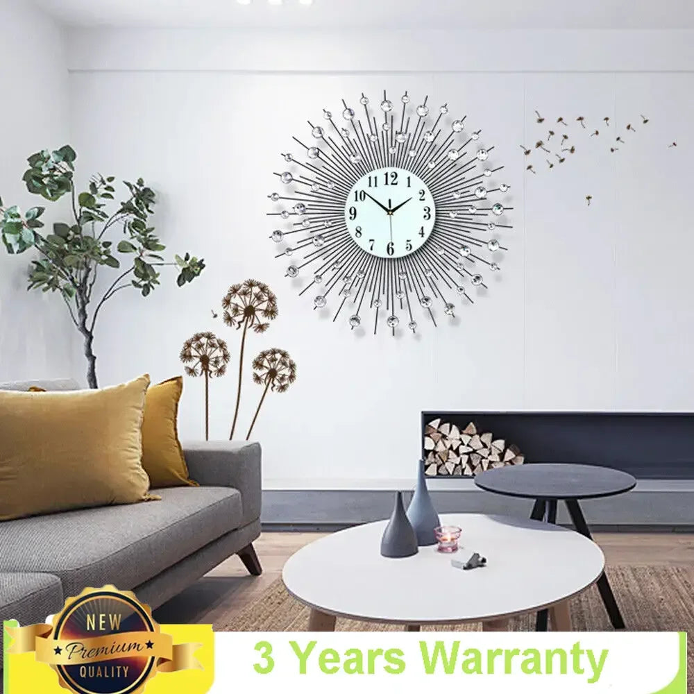 Buy Luxury Sunburst Wall Clock | $104.35 | Modern & Elegant