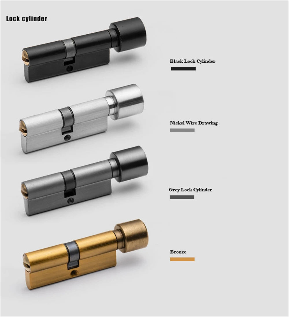 Luxury Silent Door Lock Bedroom Door Handle with Lock Interior Security Door Handle Lock Cylinder Security Mute Split Door Locks