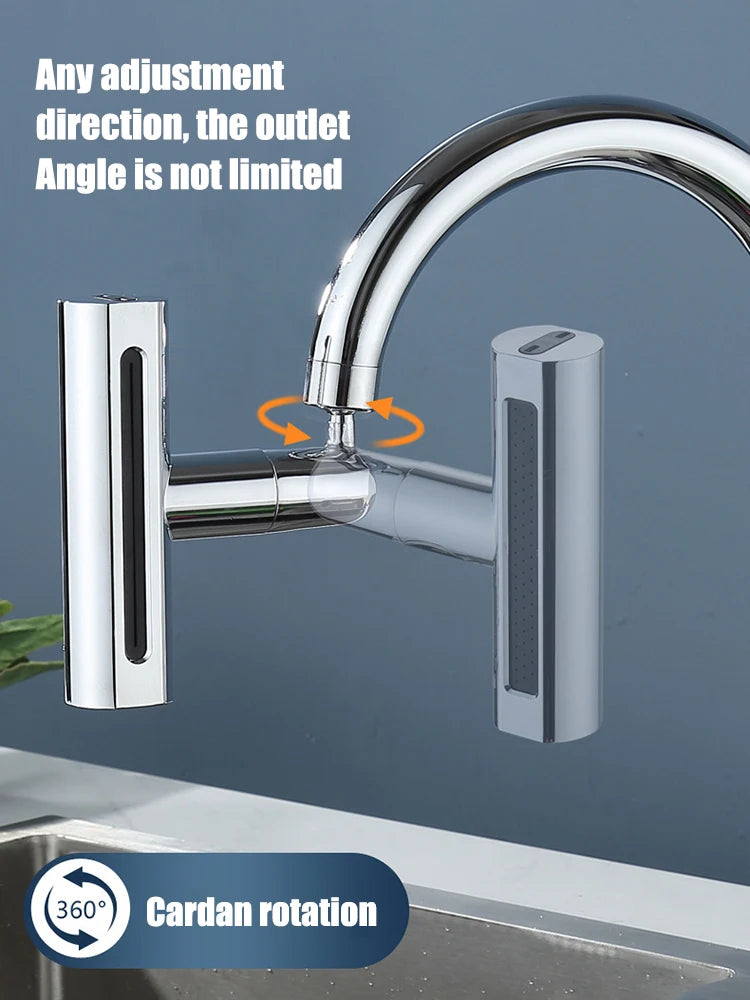 Feiyu Three Level Waterfall Universal Faucet Extension Device Vegetable Washing Splash Proof Device Rotatable Universal Jointbox
