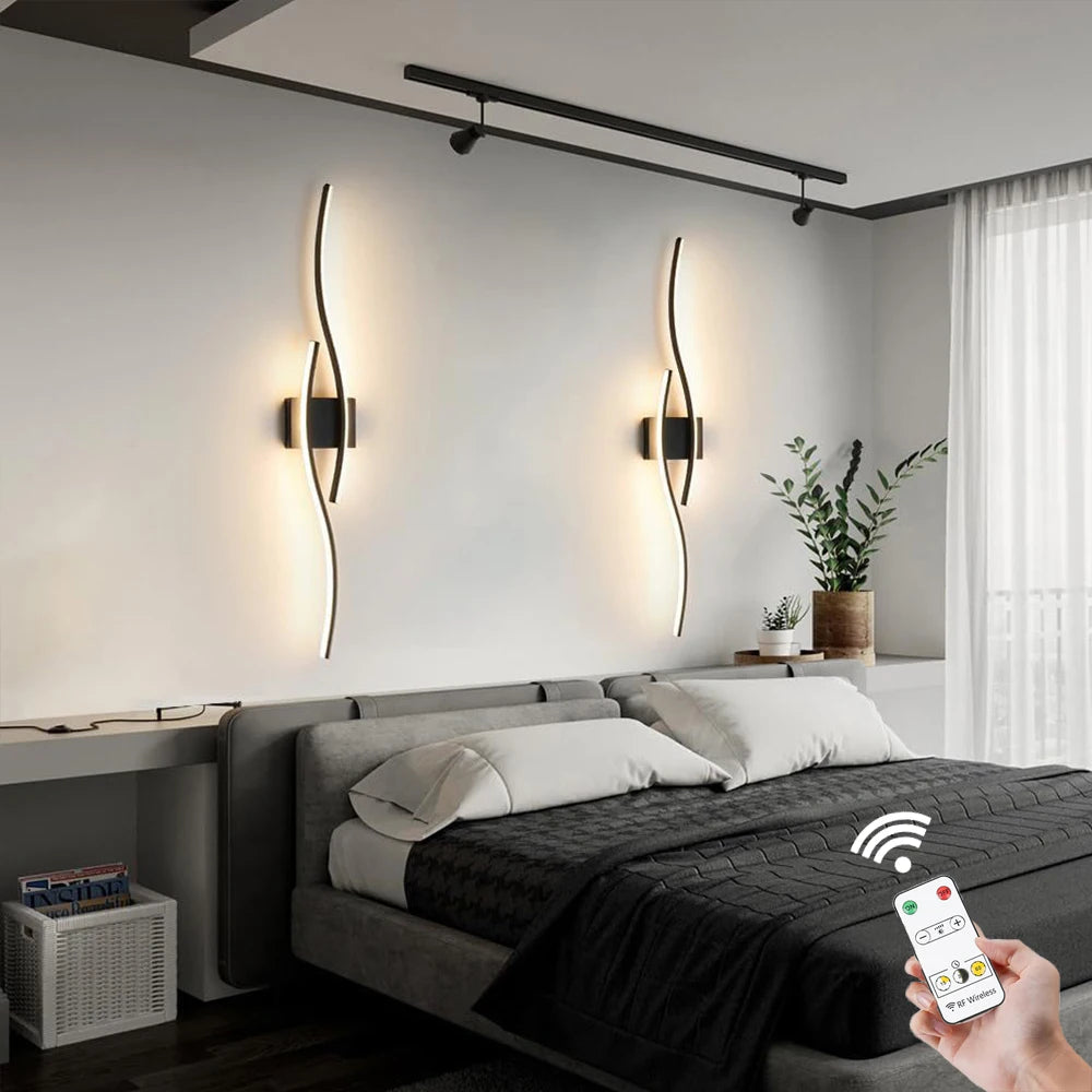 LED Rechargeable Wall Sconce Touch Switch For Living Room Bedroom Study Stairwell Restroom Wireless Installation Home Lighting