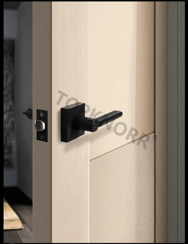 American Bathroom Door Lock Bathroom Keyless Three-pole Hand Lock Home Bedroom Door With Key Door Handle Spherical Lock Doorknob