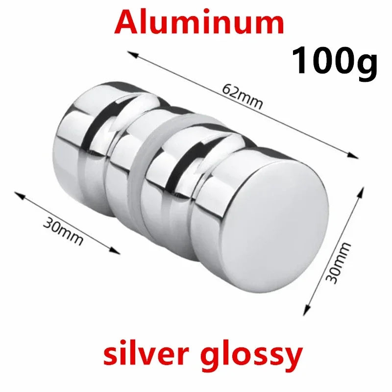 Bathroom Glass Door Knob Aluminum Alloy Shower Cabinet Window Kitchen Cupboard Hardware Handle with Screw Modern Home Decor