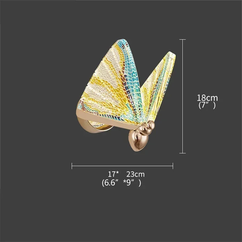 TEMAR Nordic Creative Butterfly Wall Lights Sconces Modern LED Lamps Fixtures Decorative for Home