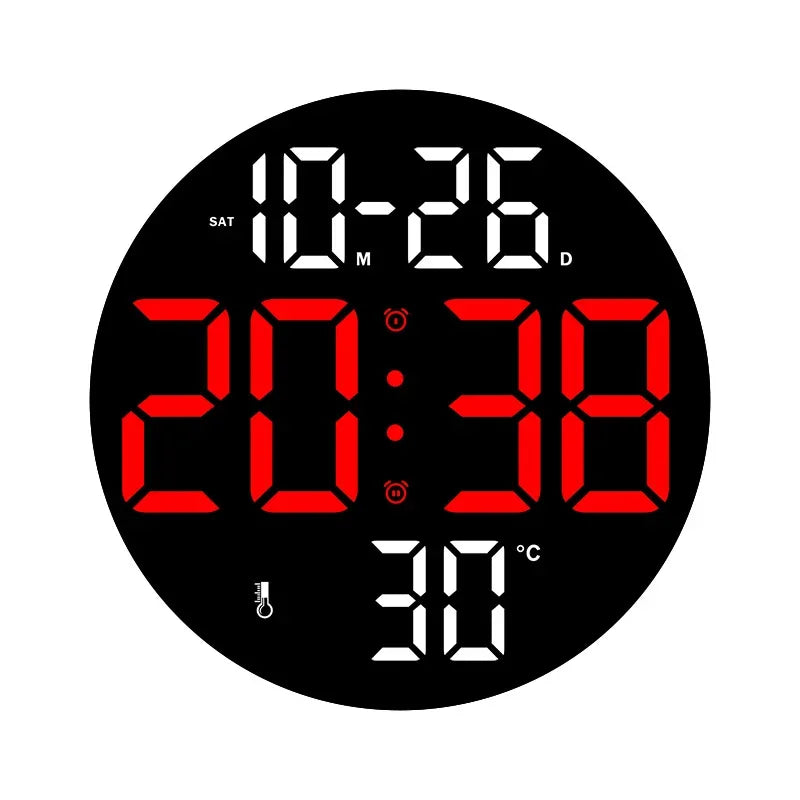 Buy LED Wall Clock with Dual Alarms - Only $57.48 | Free Shipping