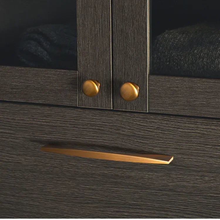 Nordic Classic Drawer Handle Antique Bronze Golden Handle Wine Cabinet Closet Door Handle Furniture Hardware Zinc Alloy