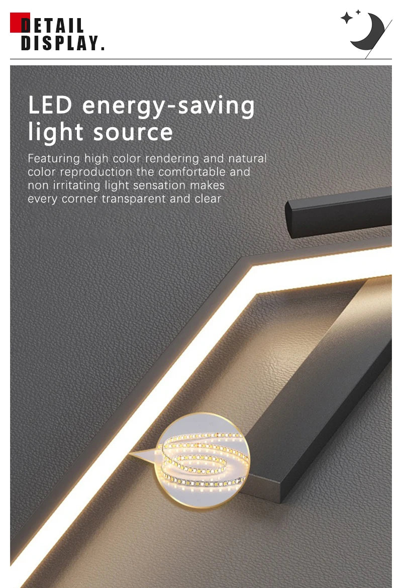 Modern LED Wall Lamp Minimalist Led 13W-18W Light Bedroom Bedside Long Strip Wall Sconces Living Room Home Indoor Lighting