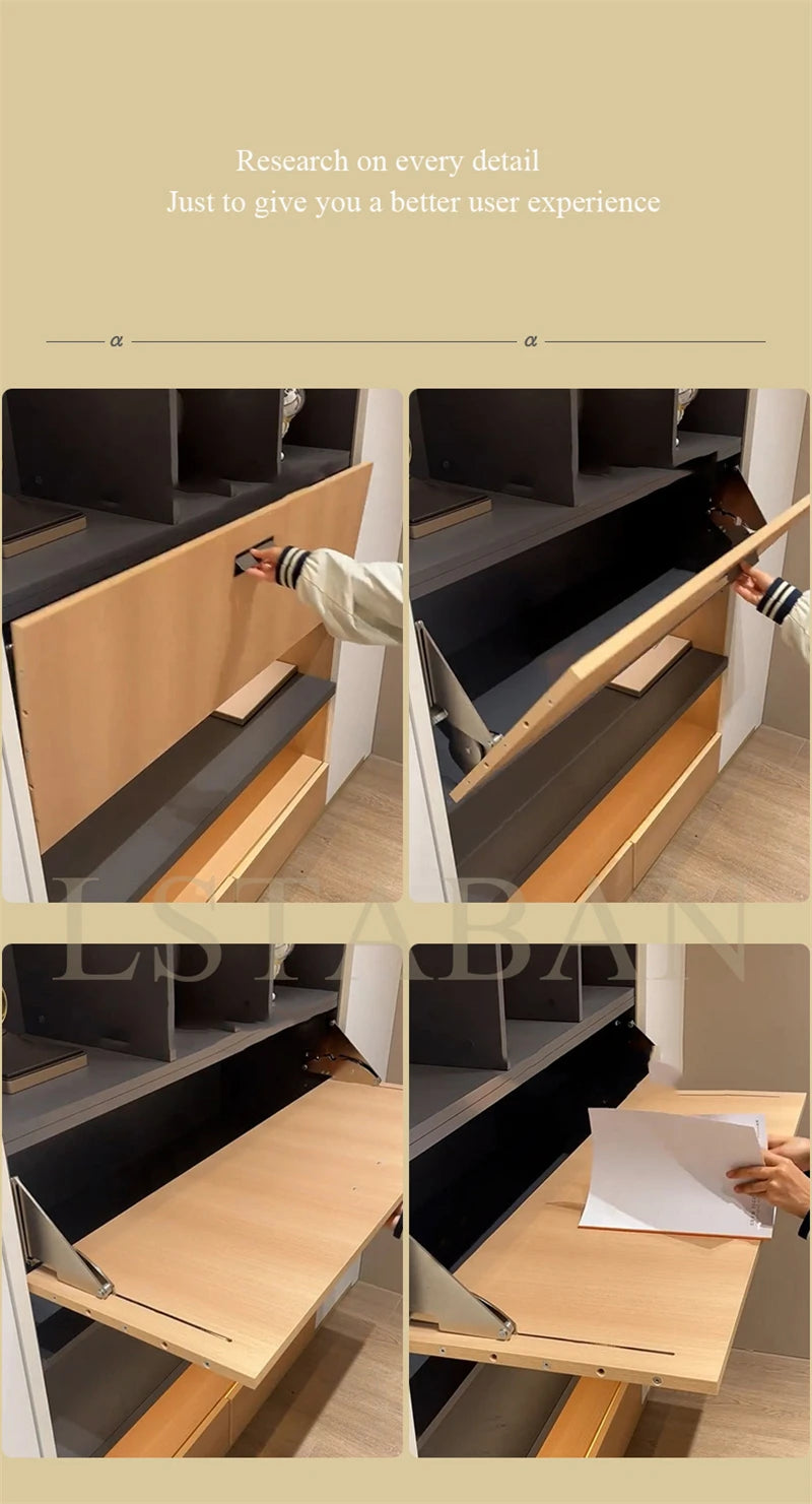 Downward Flipping Cabinet Door Support 80kg Stainless Steel Bracket Desk Flip Table Top Connection Pull-Down Hinge