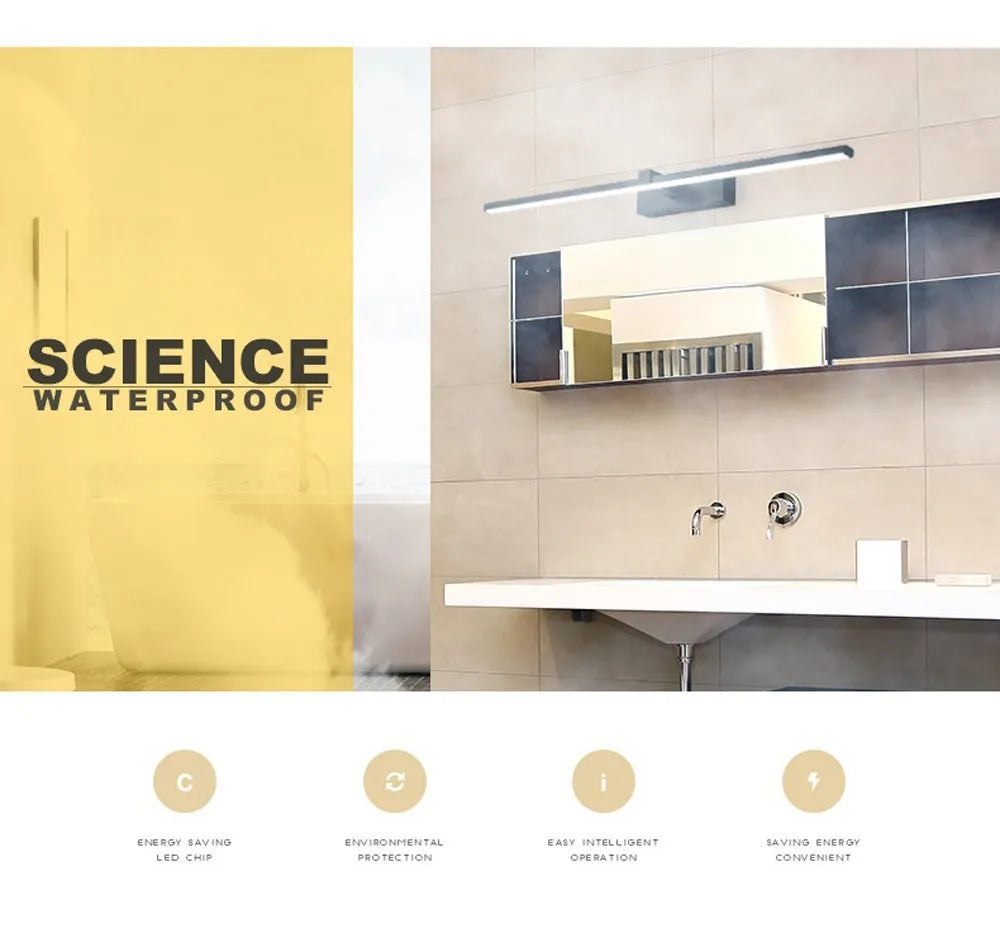 Modern LED Bathroom Mirror Lights - Save 20% | BYDHI