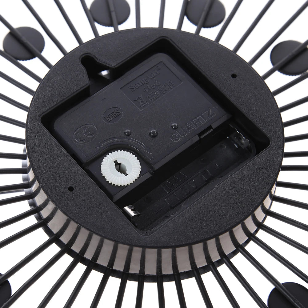 33cm Round Wall Clocks Quartz Movement Hanging Wall Decoration Clock Battery Powered Artistic Background Housewear Furnishings