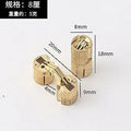 2pcs 8-18mm Copper Brass Door Hinges Cylindrical Hidden Cabinet Concealed Invisible Furniture Barrel Hinge For Hardware Gift Box