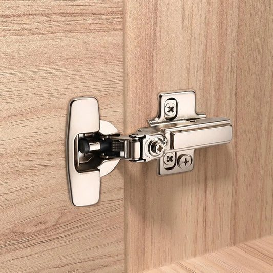 Viladepot 10PCS Frameless Half Overlay Soft Close Cabinet Hinges Speed Control 4D Adjustment Hinges Clip-On 45~110° Open Angle