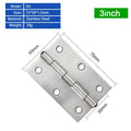 6/10pcs Furniture Cabinet Door Hinges Stainless Steel Drawer Fitting Hinge Hardware Box Accessories 2in 3in 1.5in 2.5in 3.5in