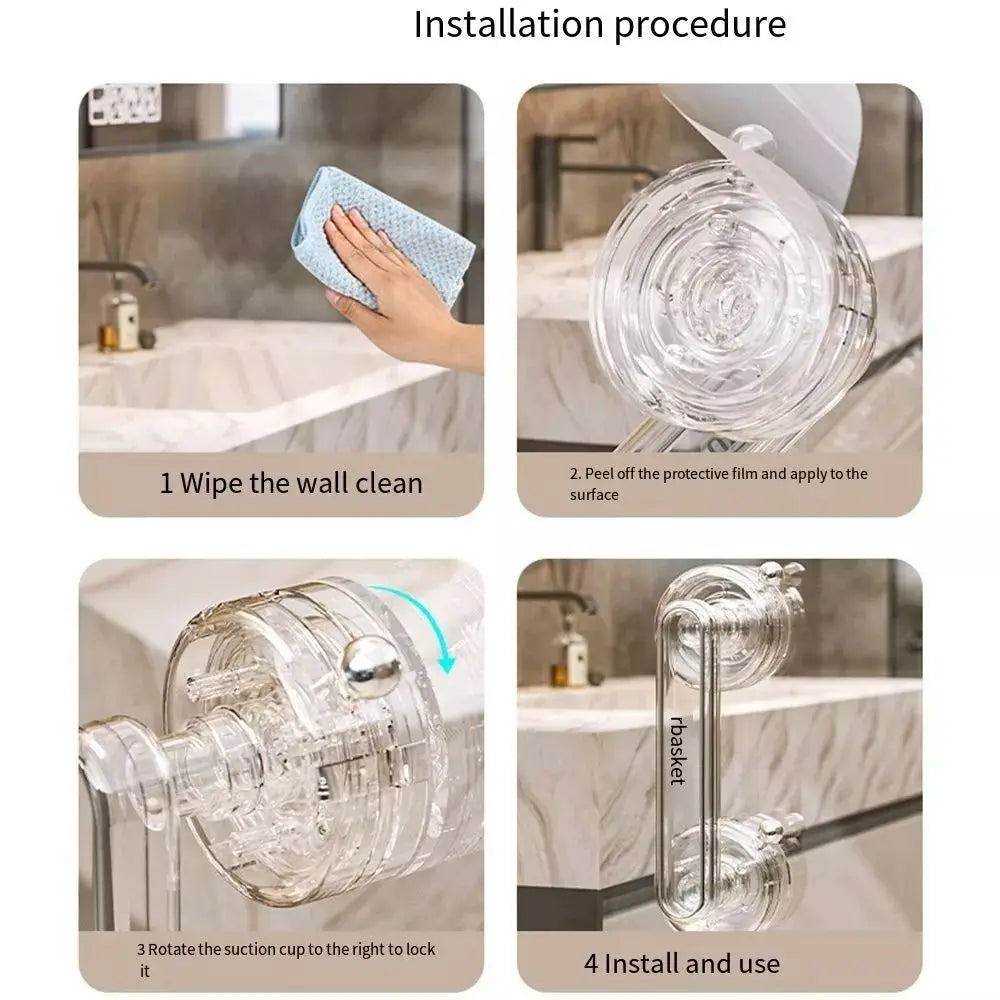 Anti-slip Sliding Door Handle Waterproof Suction Cup Door Handle Bathroom Removable Wardrobe Door Handle