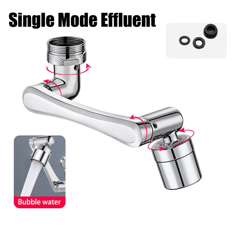 1080° Bathroom Water Tap Nozzle Universal Rotation Faucet Extender Sprayer Kitchen Tap Extend Adapter Aerator 2 Spray Modes