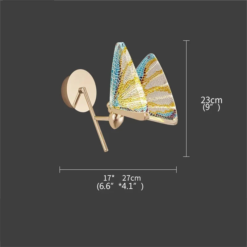 TEMAR Nordic Creative Butterfly Wall Lights Sconces Modern LED Lamps Fixtures Decorative for Home