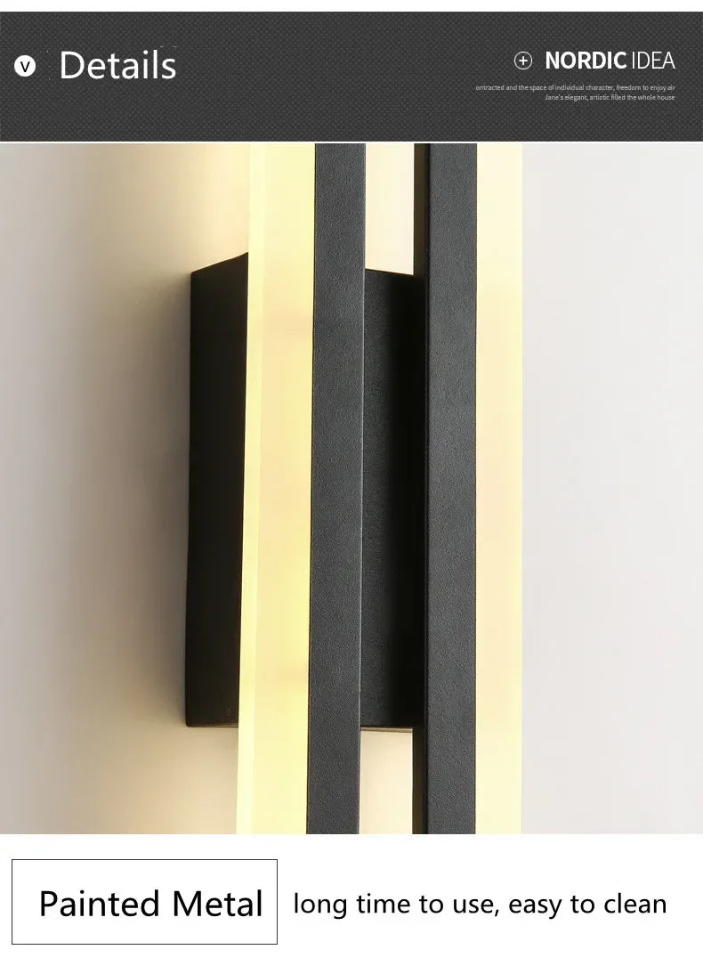 LED Bedroom Wall Lamp Wall Sconces Copper Line Pipe Acrylic Lampshade Indoor Lighting for Living Room Corridor Light Fixture