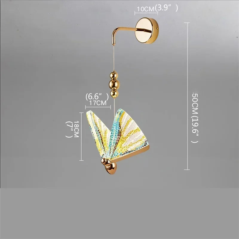 TEMAR Nordic Creative Butterfly Wall Lights Sconces Modern LED Lamps Fixtures Decorative for Home