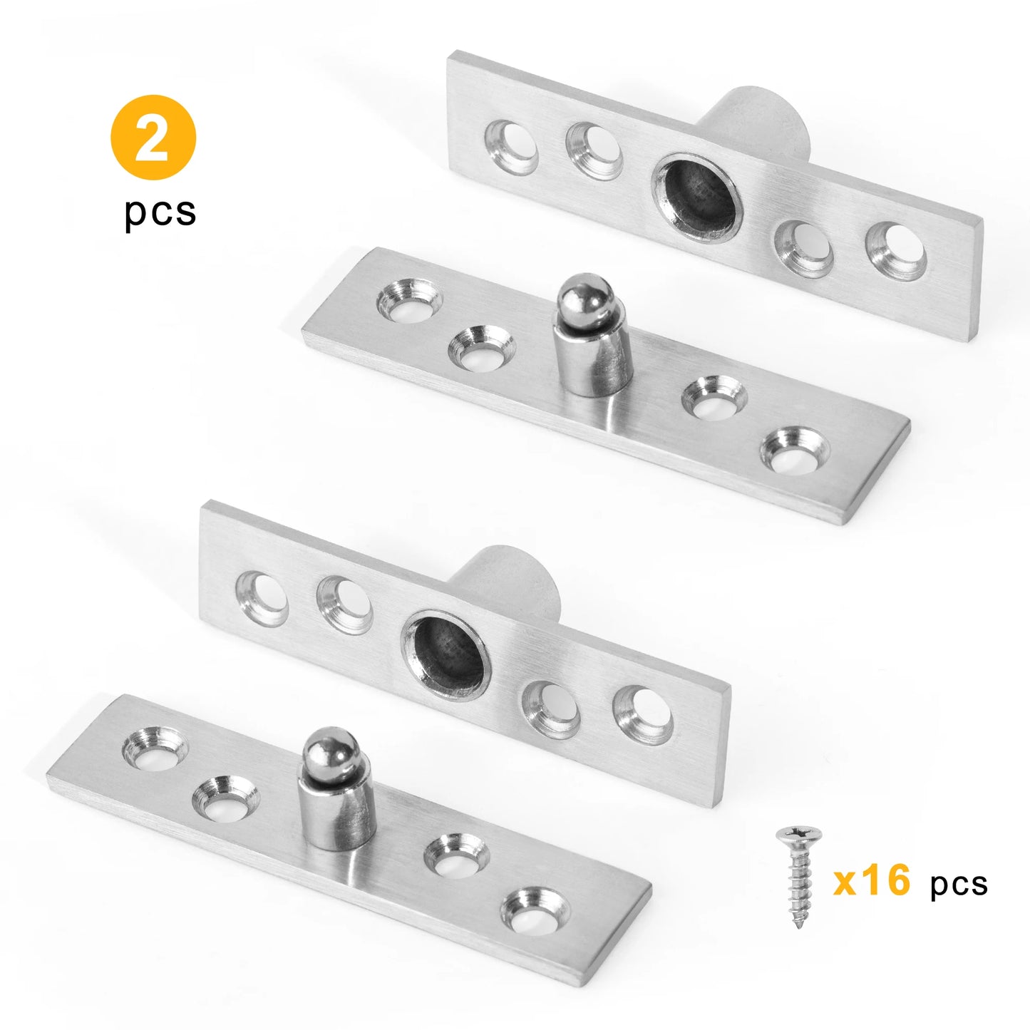 Stainless Steel Pivot Hinge Central and Offset-Axes Rotating Hinge 360 Degree Door Concealing Up Down Shaft for Wooden Doors