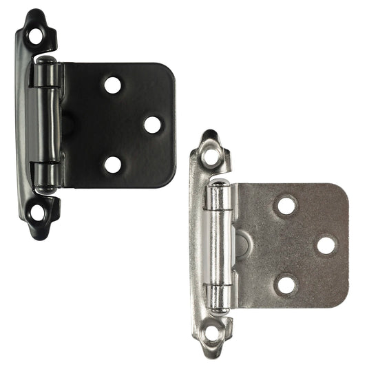 Decorative Metal Self Closing Cabinet Hinges for Wood Kitchen Furniture 1/2" Overlay Face Frame Cupboard Door Spring Hinge