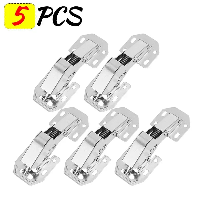10/1PCS Cabinet Hinges 90 Degree No-Drilling Hole Hydraulic Buffer Hinge Soft Close Concealed Cupboard Door Furniture Hinges