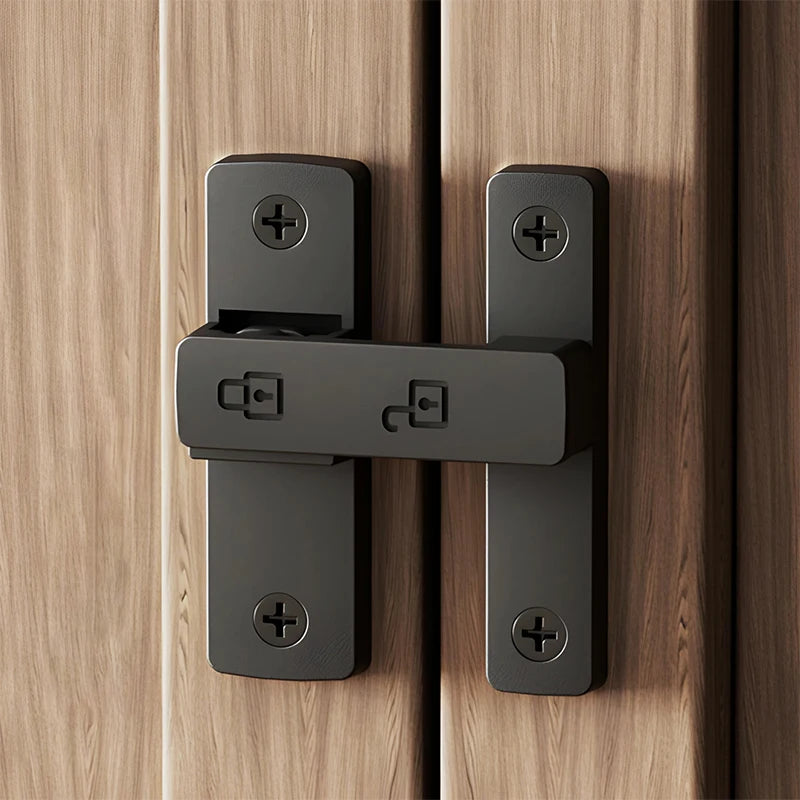 Door Lock 90/180 Degree Barn Bolt Cast Stainless Steel Hook Latch Window Cabinet Locks with Screws Right Angle Sliding Gate Lock