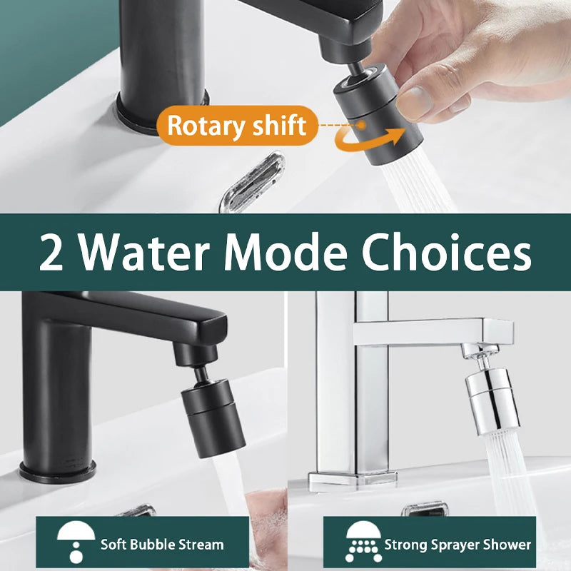 Kitchen Faucet Spray Head Filter Adjustable 360° Rotary Splashback Tap Nozzle Bubbler Kitchen Sink Faucet Aerator Bathroom Fit