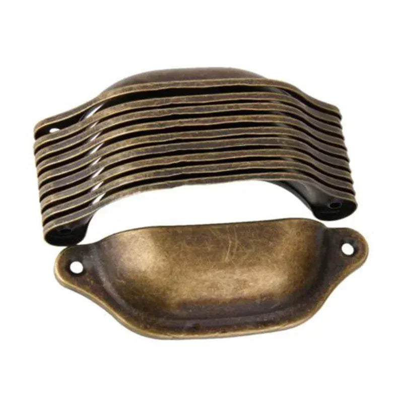 10Pcs Retro Antique Iron Industrial Chic Cupboard Handles Drawer Pull Cabinet Cupboard Knobs Furniture Hardware Handle