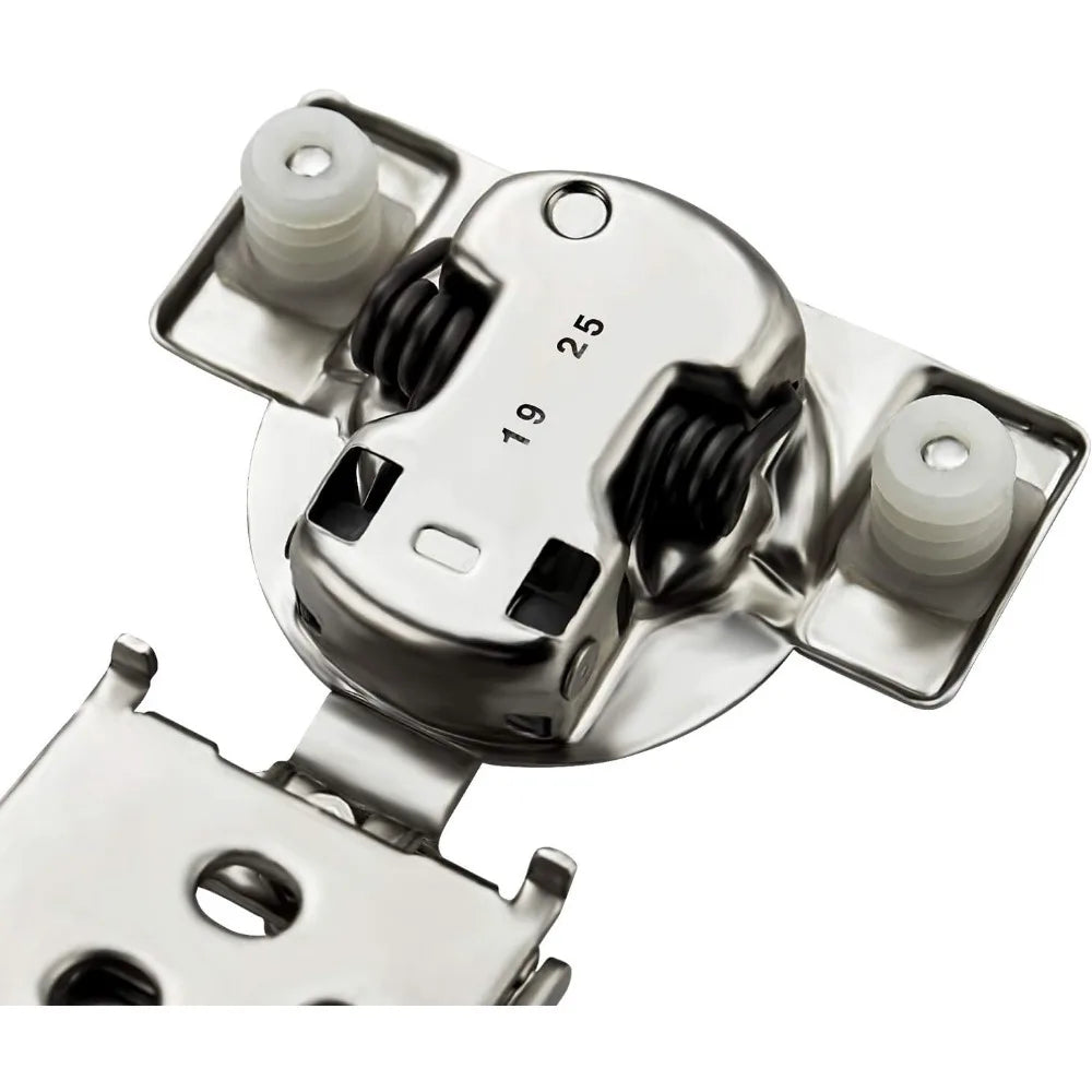 60 Pack (30 Pairs)Overlay Soft Close Hinges for Kitchen Cabinets - Satin Nickel Hidden Concealed Hinge, Stainless, Self Closing